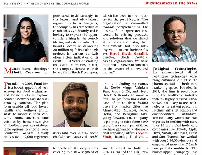 Business India Magazine - Print - Indigital Technologies