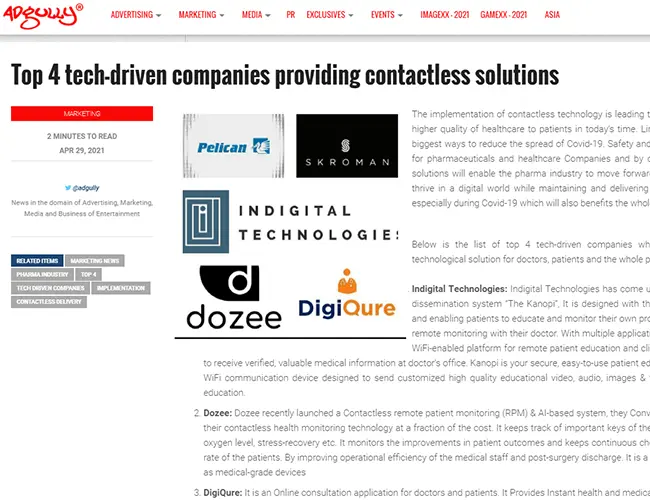 Top Four Tech Companies Helping Pharma Industry With Contactless Solutions