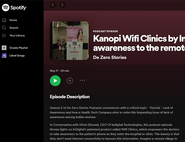 Kanopi Wifi Clinics by Indigital Technologies - Taking Thyroid awareness to the remote parts of India episode of De Zero Stories